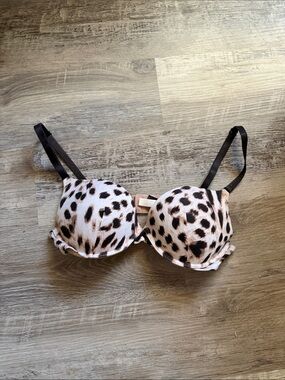 Ambrielle Plunge Push Up Loki Animal Print Bra